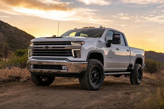 2020 Chevrolet Silverado HD L5P Duramax on an off-road trail representing an off-road delete kit build