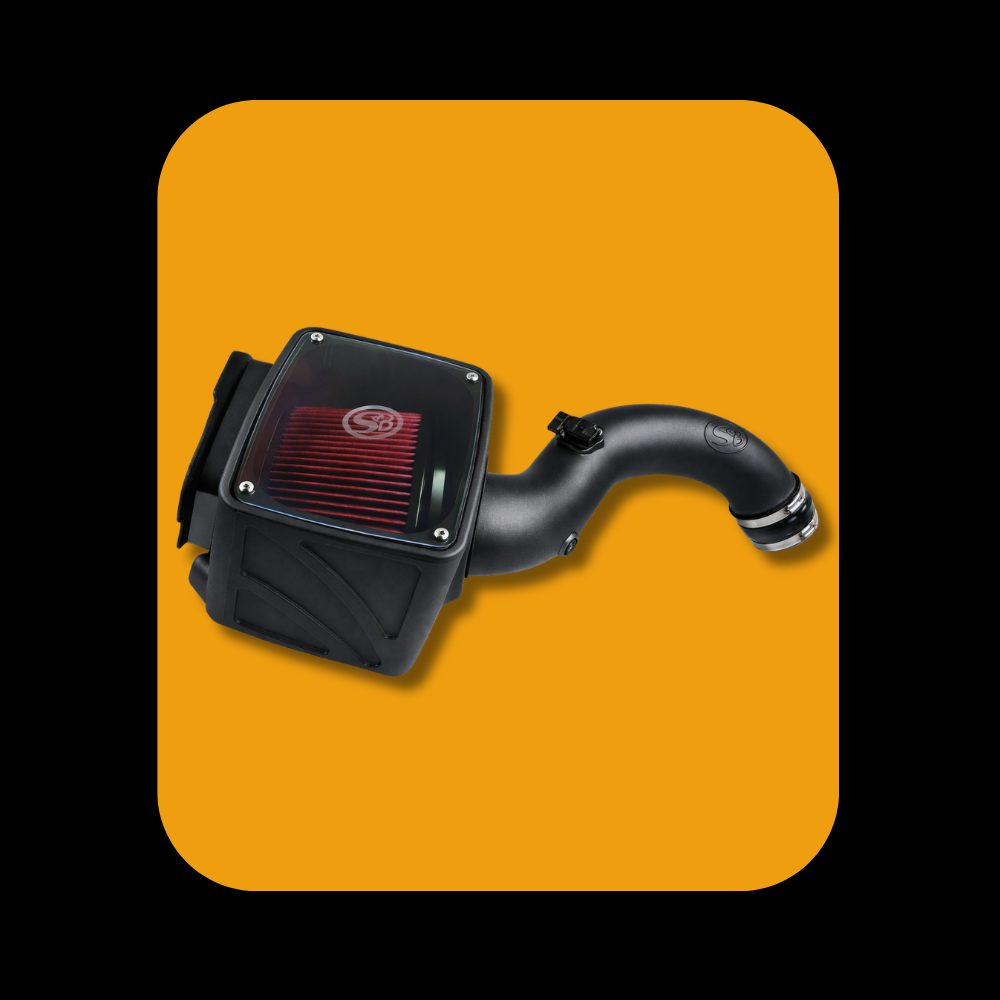 S&B cold air intake system for GM Duramax diesel engines, compatible with LLY, LBZ, and LB7 models 2001-2007.