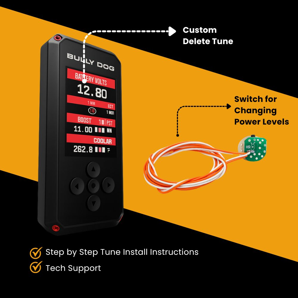 BullyDog BDX delete tuner device for Ford Powerstroke diesel engines 2011-2019 models.