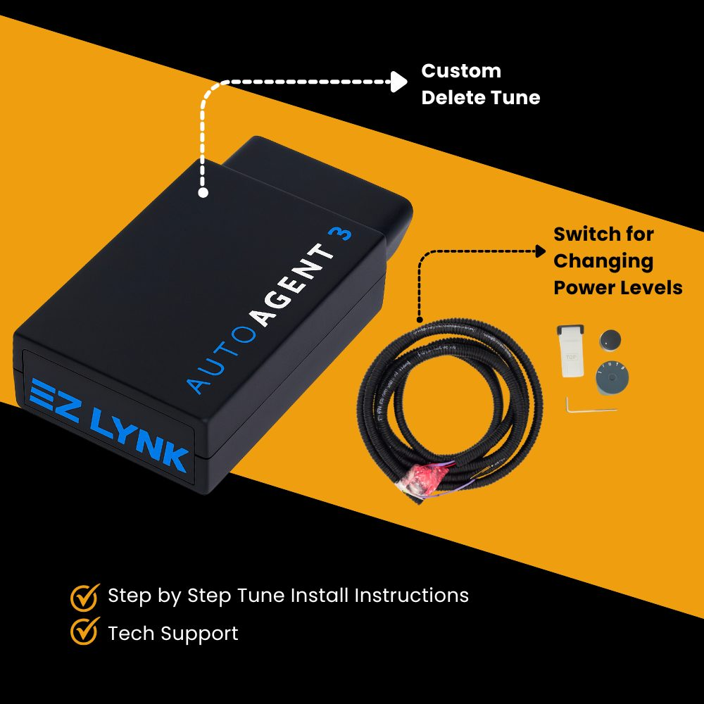 Ez Lynk Auto Agent 3 delete tuner device for Ford Powerstroke diesel engines 2008-2022 models.