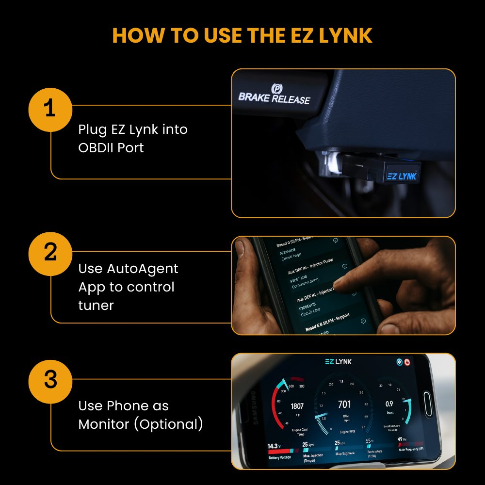 Ez Lynk Auto Agent 3 delete tuner device for Jeep 3.0L EcoDiesel diesel engine tuning and performance modification.