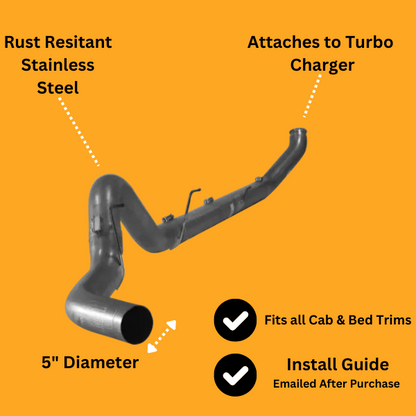 5" Exhaust DPF Delete | Dodge Ram 6.7L Cummins 2007.5-2012