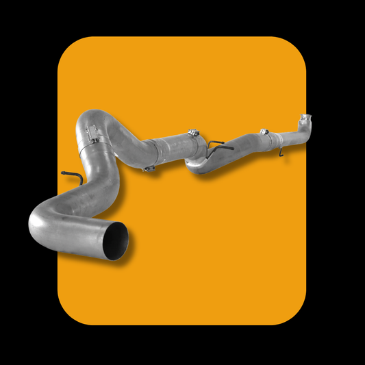 5" downpipe-back full exhaust delete pipe for GM Chevy 6.6L Duramax LMM diesel engines 2007.5-2010.
