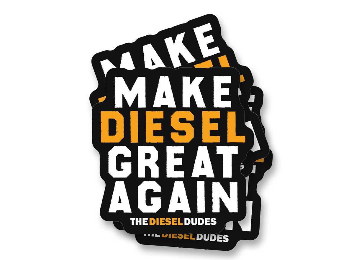 Make Diesel Great Again Sticker Orange